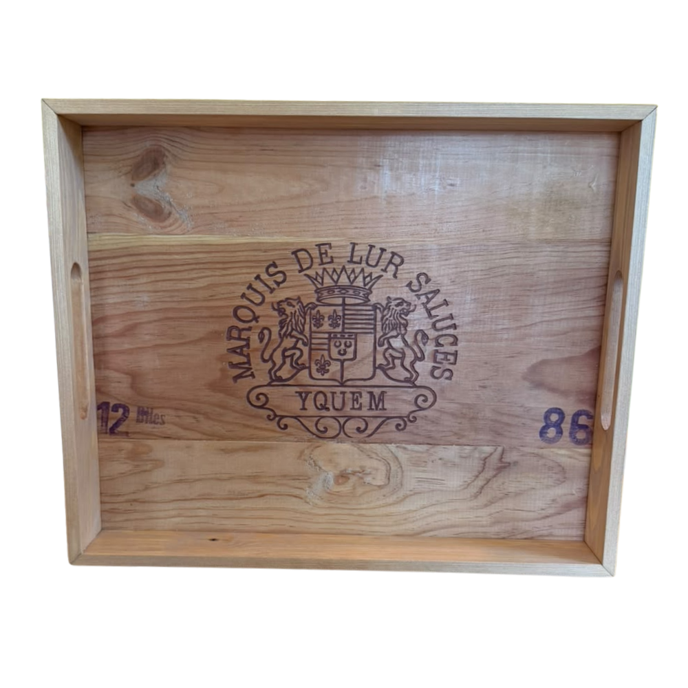Weinkisten-Servicetablett "Marquis de Lur Saluces - Yquem" - Unikat