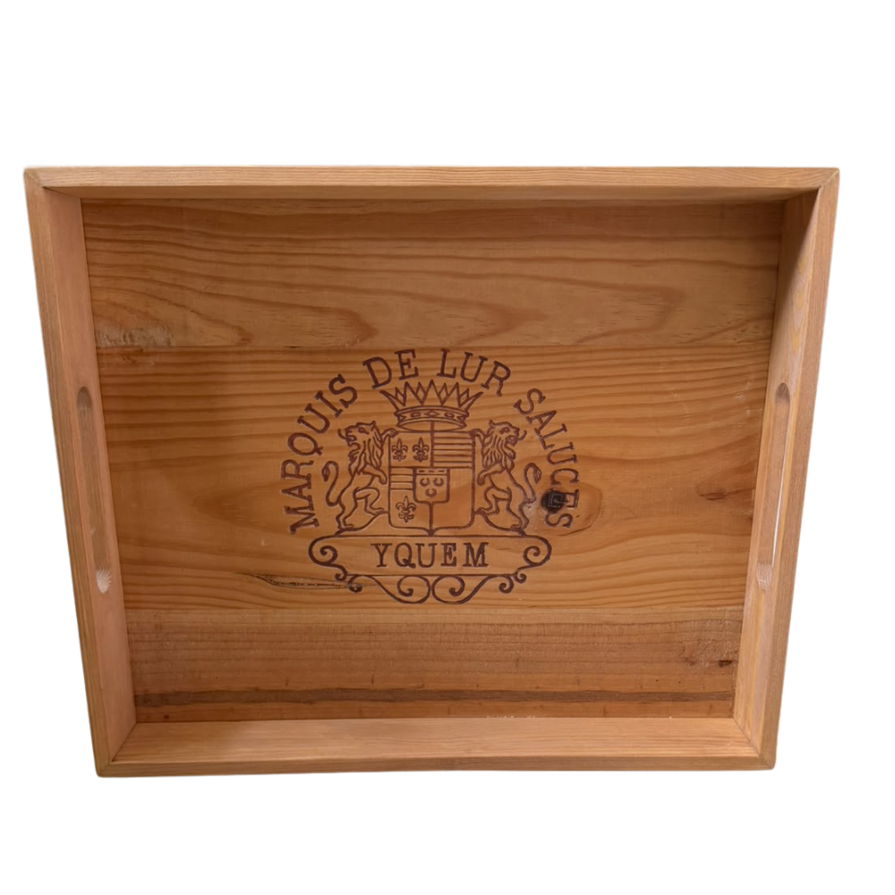 Weinkisten-Servicetablett "Marquis de Lur Saluces - Yquem" - Unikat