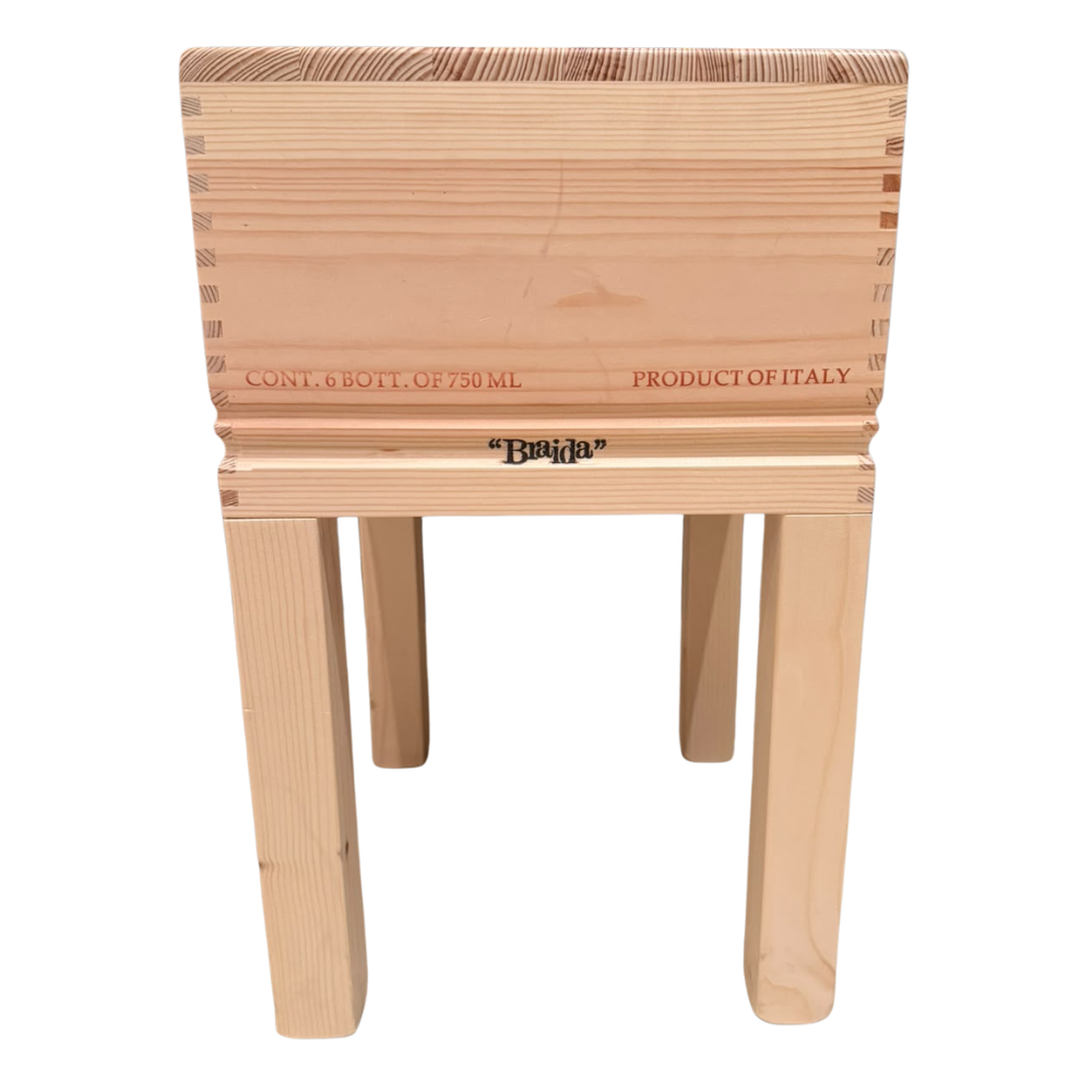 Weinkisten-Hocker "Blaida" - Unikat