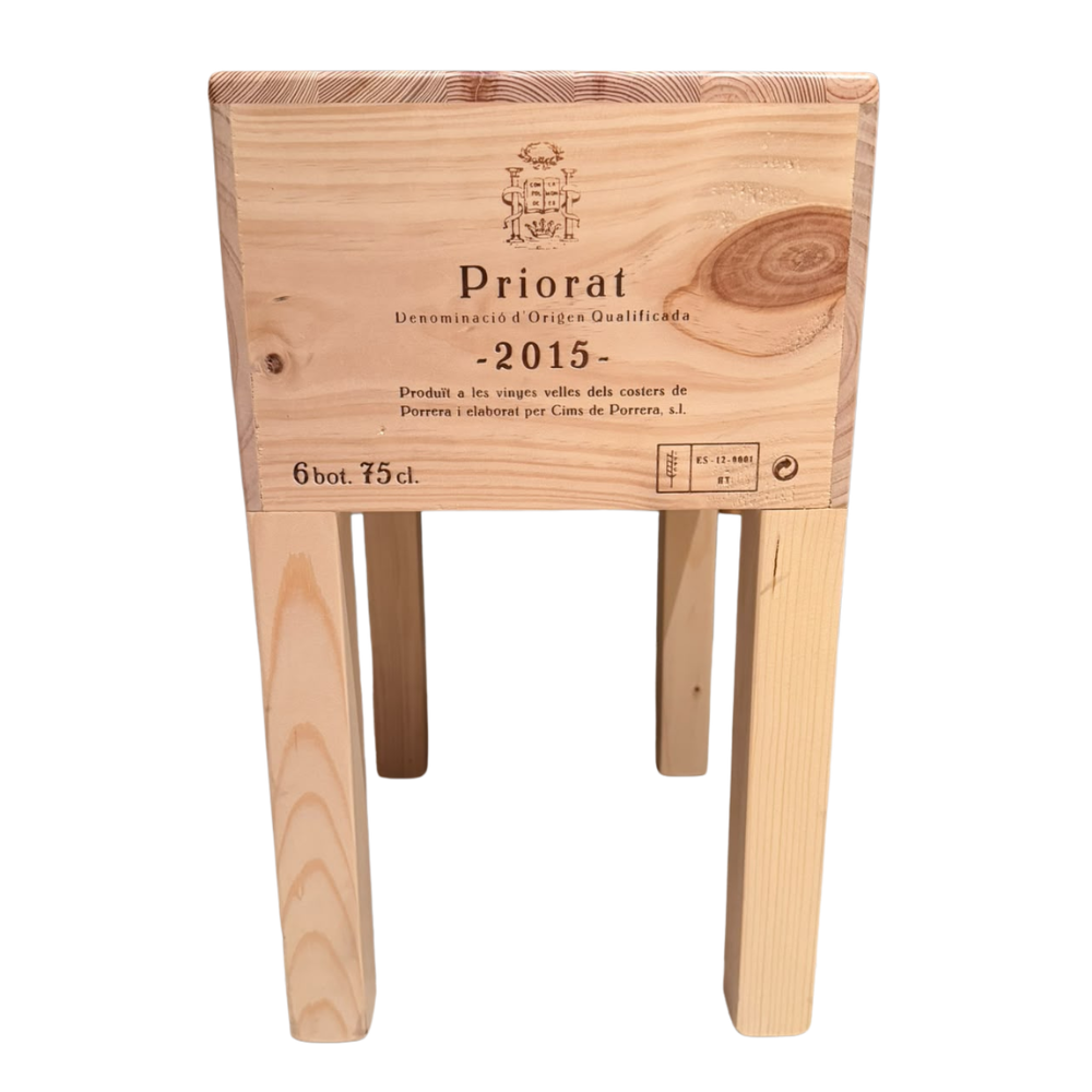 Weinkisten-Hocker "Priorat-Cims de Porrera 2015" - Unikat