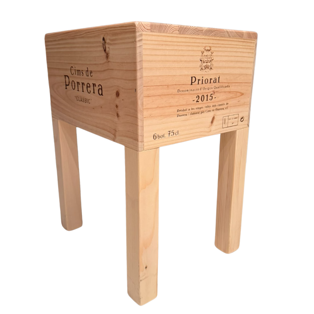 Weinkisten-Hocker "Priorat-Cims de Porrera 2015" - Unikat