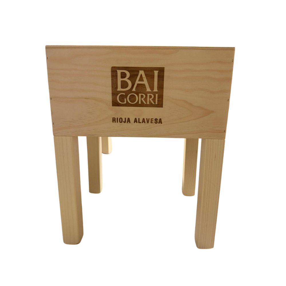 Weinkisten-Hocker "BAIGORRI" - Unikat