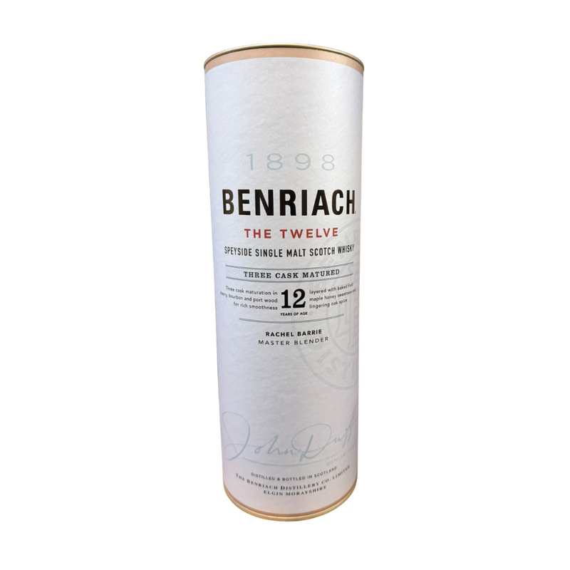 Gratis abzugeben! Leere BENRIACH - The twelve Dose