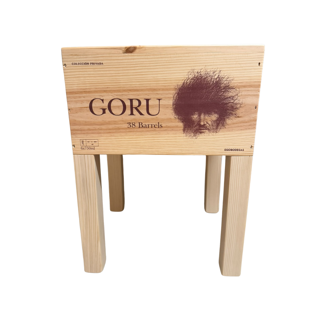 Weinkisten-Hocker "GORU" - Unikat