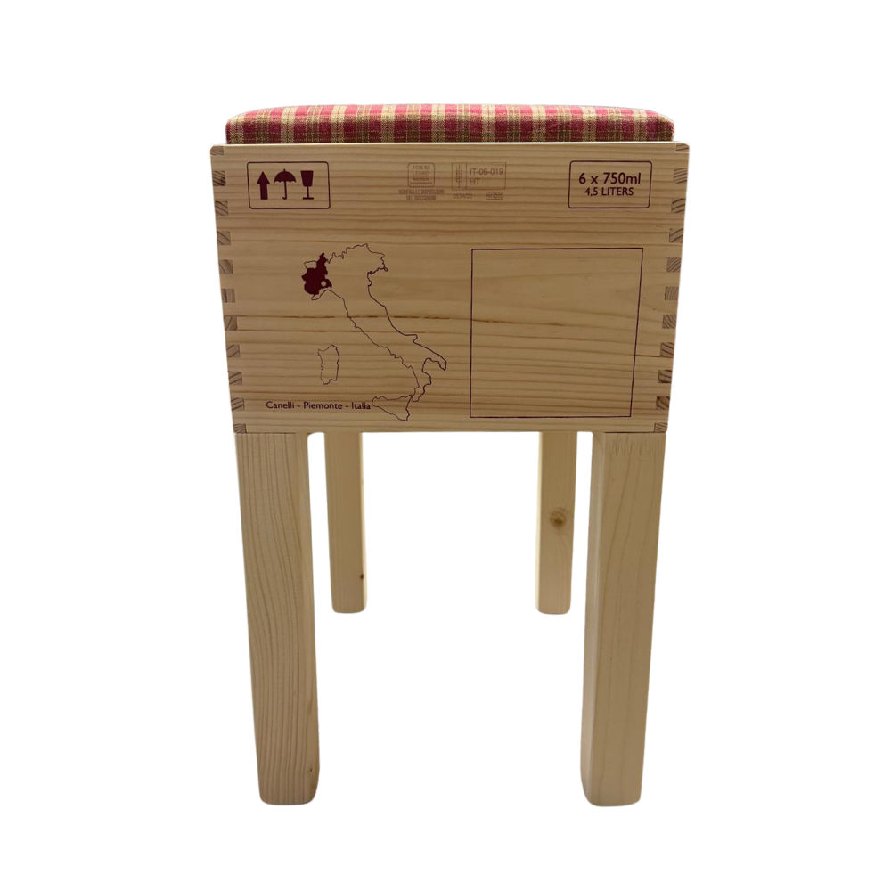 Weinkisten-Hocker "COPPO-CANELLI" - Unikat